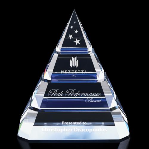 Awards and Plaques - Crystal Trophies - Andrade Pyramid Crystal Trophy