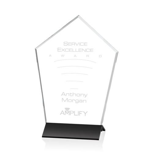 Awards and Plaques - Crystal Trophies - Hollingsworth Black Peaks Crystal Trophy
