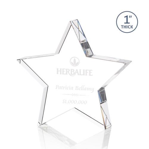 Awards and Plaques - Crystal Trophies - Murdock Star Crystal Trophy