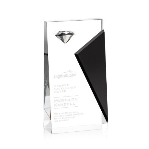 Awards and Plaques - Crystal Trophies - Alarcon Black Towers Crystal Trophy