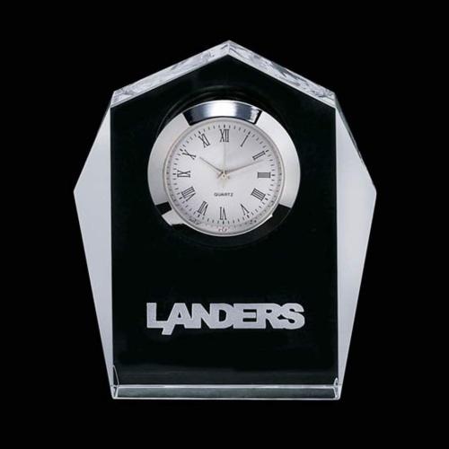 Awards and Plaques - Crystal Trophies - Crystal Clocks - Burgos Clock