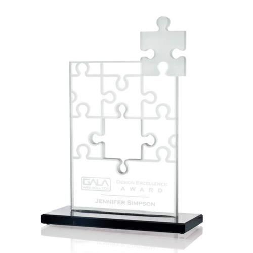 Awards and Plaques - Crystal Trophies - Gallardo Puzzle Unique Crystal Trophy