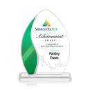 Guidry Full Color Green Peaks Crystal Trophy