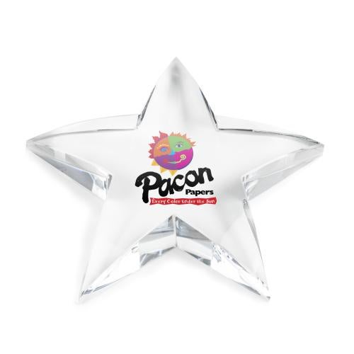 Awards and Plaques - Crystal Trophies - Hagan Star Full Color Paperweight