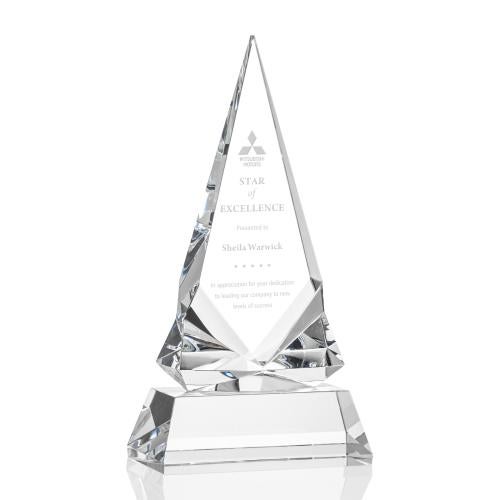 Awards and Plaques - Crystal Trophies - McDwell Pyramid Crystal Trophy