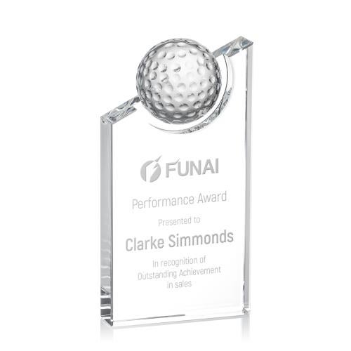 Awards and Plaques - Crystal Trophies - Simpson Golf Peaks Crystal Trophy