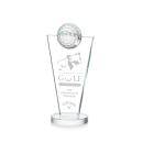 Alonzo Golf Clear Globe Crystal Trophy