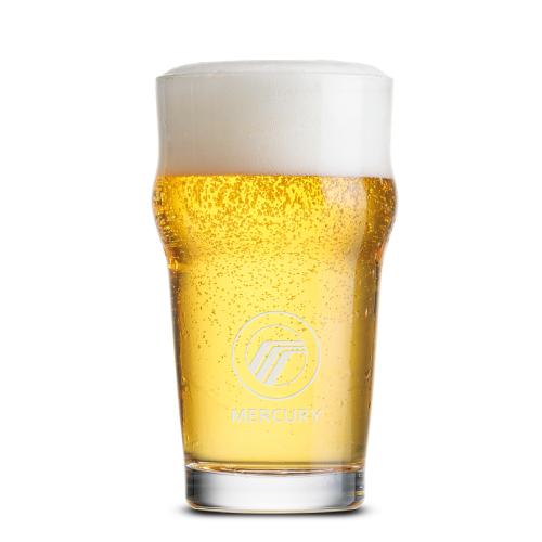 Custom Barware Glasses - Beer Glasses - Hamburg Beer Glass - Deep Etch
