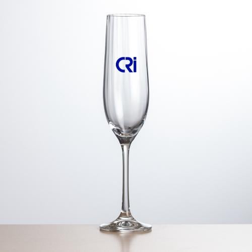 Custom Barware Glasses - Champagne Glasses - Morales Flute - Imprinted