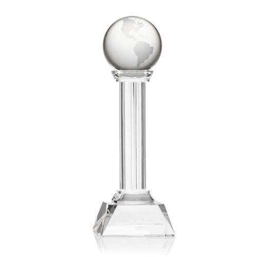 Awards and Plaques - Crystal Trophies - Espinoza Globe Crystal Trophy