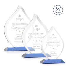 Cavazos Blue Flame Crystal Trophy - Crystal Trophies