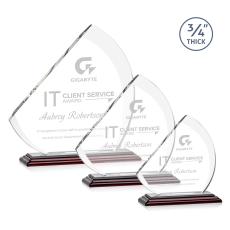 Yanez Wood Peaks Crystal Trophy - Eco-Friendly Trophies