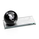 Dougherty Black Globe Crystal Trophy