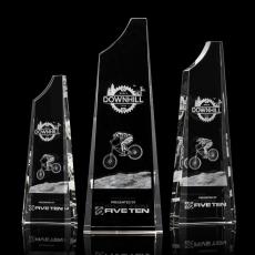 Webber 3D Peaks Crystal Trophy - Crystal Trophies