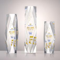 President Full Color Towers Crystal Trophy - Custom Trophies