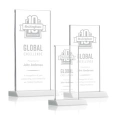 Stanley Fagan Rectangle Crystal Trophy - Crystal Trophies