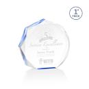 Montalvo Blue Polygon Acrylic Trophy