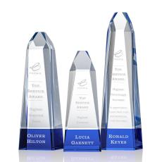 Billings Blue Obelisk Crystal Trophy - Crystal Trophies