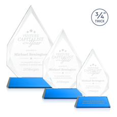 Archer on Helton Sky Blue Peaks Crystal Trophy - Crystal Trophies