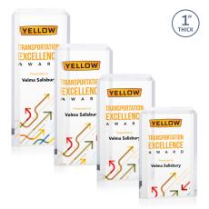 Powell Full Color Clear Rectangle Acrylic Trophy - Employee Awards