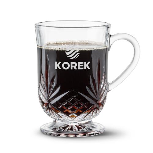 Custom Barware Glasses - Mugs - Brinkley Footed Mug - 10oz - Deep Etch