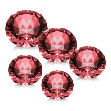 Optical Diamond Ruby Crystal Trophy - Glass Plaques