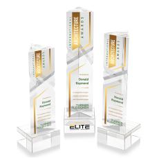 Groves Full Color on Plated Base Clear Towers Crystal Trophy - Crystal Trophies