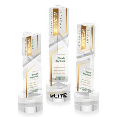 Groves Full Color on Round Base Clear Towers Crystal Trophy - Crystal Trophies