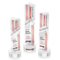 Groves Full Color on Lockwood Base Clear Towers Crystal Trophy - Crystal Trophies