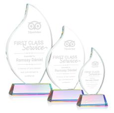 Teague on Helton Prismatic Flame Crystal Trophy - Crystal Trophies