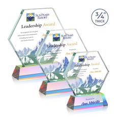 Pagan Full Color on Helton Prismatic Polygon Crystal Trophy - Crystal Trophies