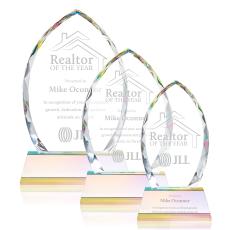 Grossman on Helton Base Prismatic Peaks Crystal Trophy - Crystal Trophies