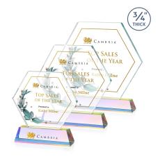Colvin Full Color Prismatic Polygon Crystal Trophy - Crystal Trophies