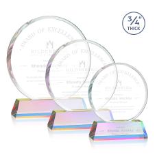 Juarez on Helton Prismatic Circle Crystal Trophy - Crystal Trophies