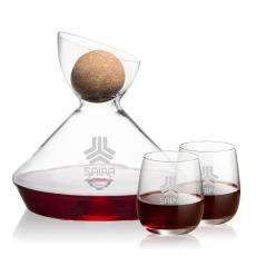 Woodbury Carafe w/Cork Stopper & Weiss Stemless Wine - Carafes