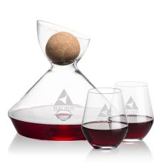 Woodbury Carafe w/Cork Stopper & Stahl Stemless Wine - Carafes