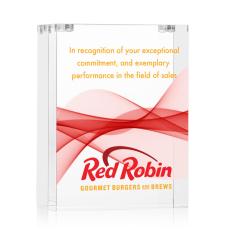 Derringer Full Color Rectangle Components Acrylic Trophy - Years of Service Awards