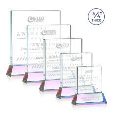 Landers on Helton Prismatic Square / Cube Crystal Trophy - Crystal Trophies