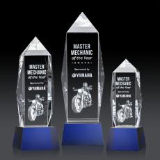 Navarro on Base 3D - Blue - 3D Crystal Trophies
