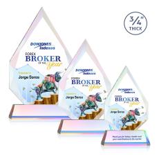 Archer Full Color on Helton Prismatic Peaks Crystal Trophy - Crystal Trophies