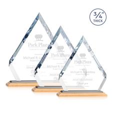 Apex Bamboo/Black Wood Trophy - Crystal Trophies
