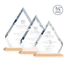 Apex Bamboo/White Wood Trophy - Crystal Trophies
