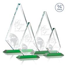Crowell Green Crystal Trophy - Crystal Trophies
