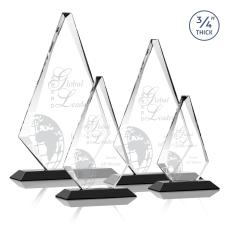 Crowell Black Crystal Trophy - Crystal Trophies