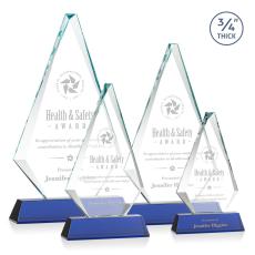 Crowell on Helton Blue Crystal Trophy - Crystal Trophies