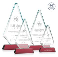 Crowell on Helton Red Crystal Trophy - Crystal Trophies