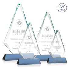 Crowell on Helton Sky Blue Crystal Trophy - Crystal Trophies