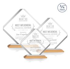 Jacobsen Bamboo/White Wood Trophy - Crystal Trophies