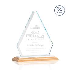 Mayer Bamboo/White Wood Trophy - Crystal Trophies