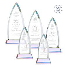 Valdes on Helton Prismatic Crystal Trophy - Crystal Trophies